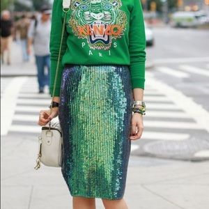 Green Sequin H&M skirt